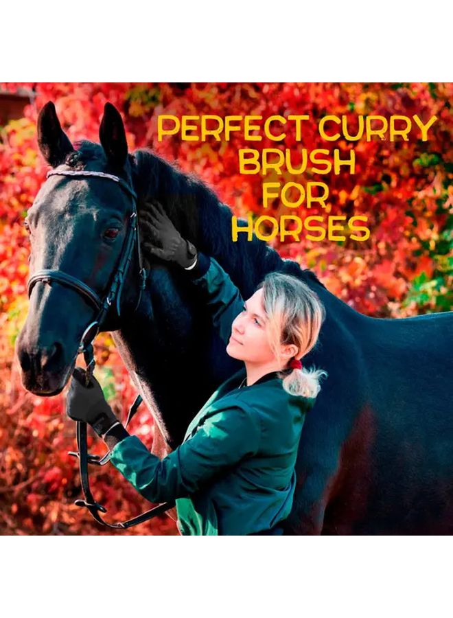 Heavy Duty Horse Grooming Gloves Black Silicone Bumps Non Slip Ergonomic Fit Large Horses Donkeys Mules Durable Pet Care Tools 1 Pair - Image 4